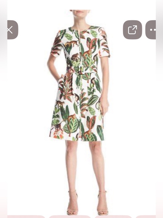 Oscar de la Renta Dresses & Skirts - Oscar de la Renta dress, specifically the "Short-Sleeve Zip-Front Belted